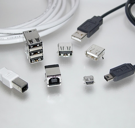 USB Type A Plug Male to USB Type B Female Socket Converter Adapter Connector 