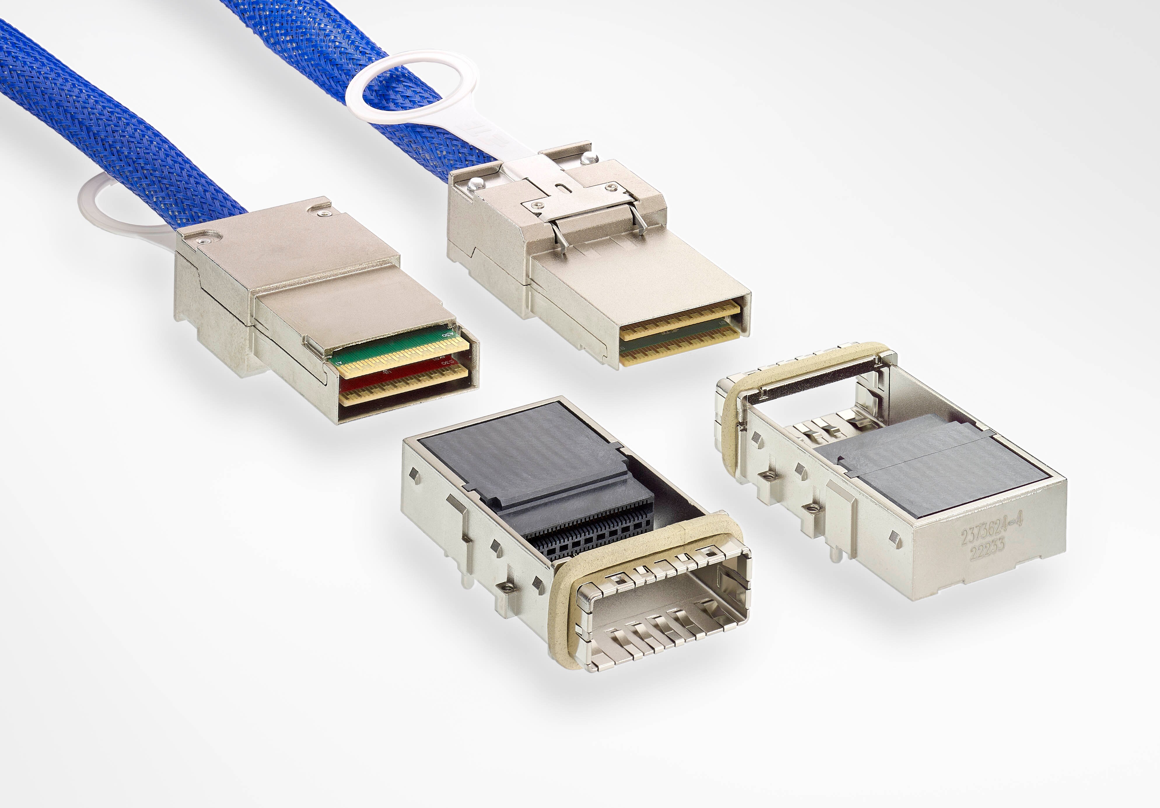 CDFP Connector and Cage Assembly