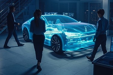 Automotive engineers design a high-voltage connection system for an EV powertrain.