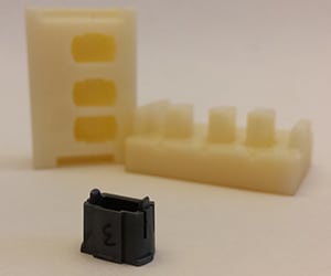 Komponenten aus dem 3D-Drucker.