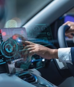 connected smart car illustration