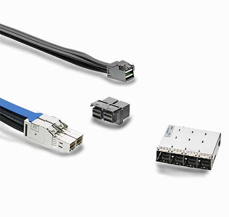 Mini SAS x 2 Data Storage Cables Electronics p/n C5556X2-1M: HD Mini SAS 1M 