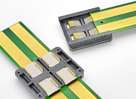 Conector de energia deslizante