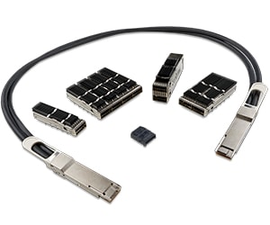 Conectores QSFP-DD, Chassis e Conjuntos de Cabos 