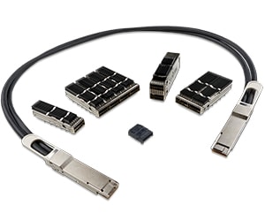 Connecteurs QSFP-DD, cages et câbles préassemblés 