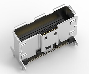 Sliver vertical receptacle