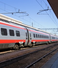 Train in motion