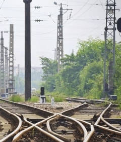 railway line in the wood