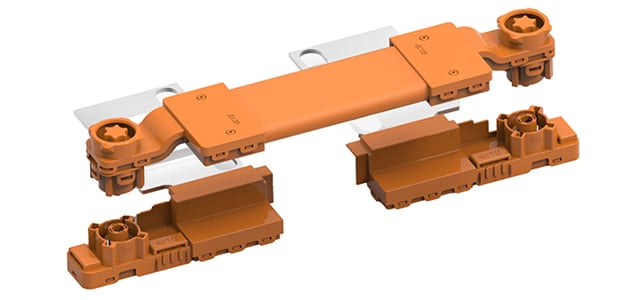 Fig. 2: The BCON+ module connector for flexible use in a variety of geometries and configurations 