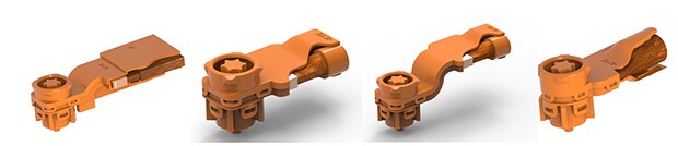 Figura 7: Diferentes geometrías y diferentes conexiones de conductores con el sistema de conexión BCON+