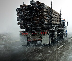 truck in harsh weather conditions
