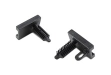 AMPSEAL 16 connector mounting clip installed on receptacle for bracket mounting