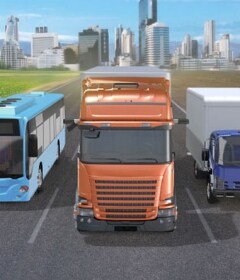 camion en ville