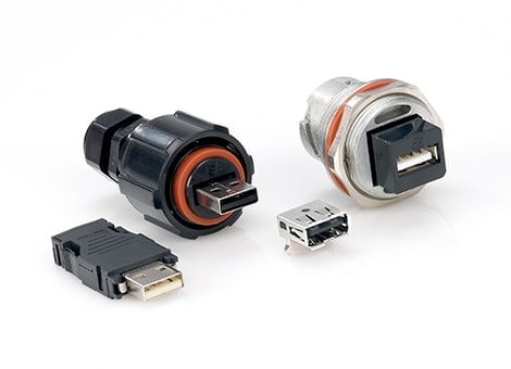 Conectores USB industriais
