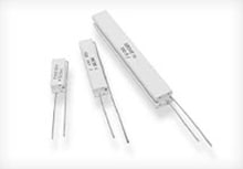 Resistores de potência alojados em cimento variados em um fundo branco