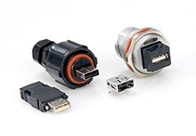 Industrial USB connectors