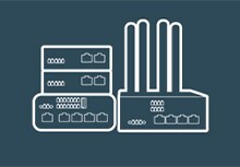 Icon outline of industrial routers