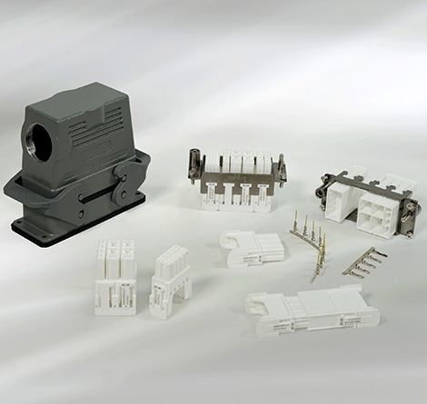 Heavy Duty connectors designed to transmit power, data and signal in the most harsh environments