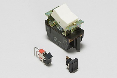 Paddle rocker switch for on-off actuation.