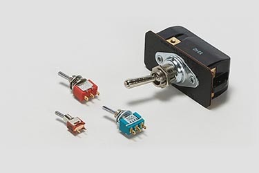 Toggle switches offer maintained contact switching and momentary toggle switching.