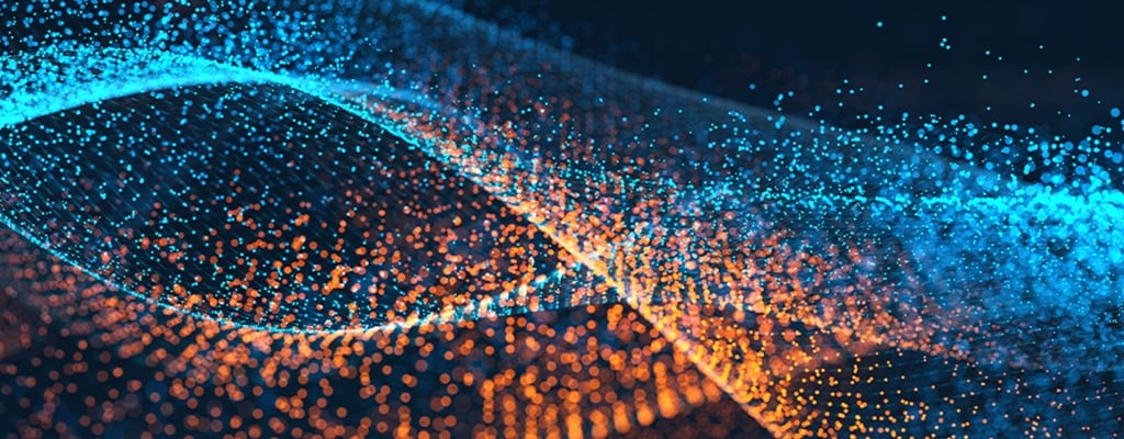 stock image of bilinear fiber optic lines