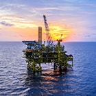 plataforma de canal en alta mar