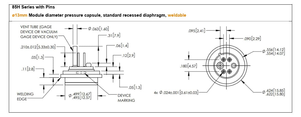 Série 85H com pinos